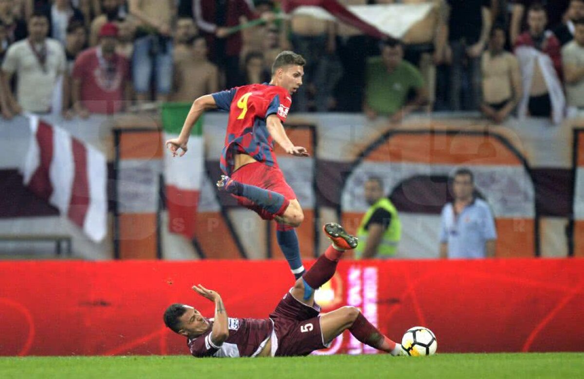 GALERIE FOTO Academia Rapid trece lejer de CSA Steaua, după un derby ca-n '90, cu show în tribune, huligani și 4 goluri » Asistență impresionantă pe Arena Națională: cifra oficială