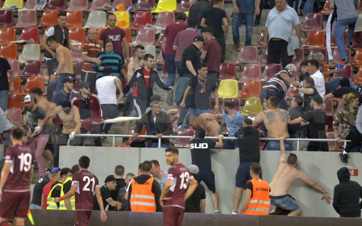 CSA STEAUA - ACADEMIA RAPID // UPDATE VIDEO & FOTO Scene reprobabile la derby-ul din Liga a 4-a! Steliștii au ieșit din peluză și s-au răfuit cu rapidiștii. Filmul evenimentelor: ce nu s-a văzut la TV