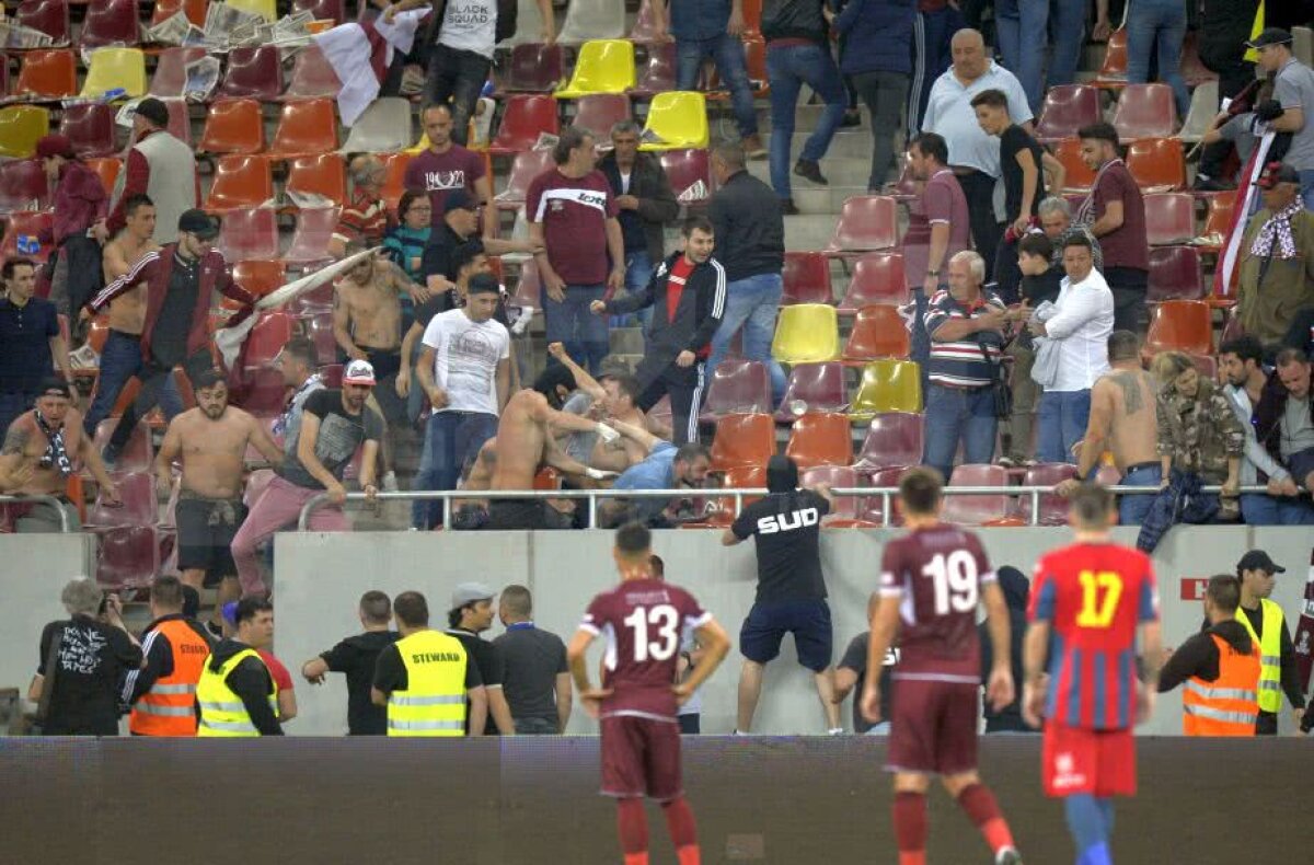 CSA STEAUA - ACADEMIA RAPID // UPDATE VIDEO & FOTO Scene reprobabile la derby-ul din Liga a 4-a! Steliștii au ieșit din peluză și s-au răfuit cu rapidiștii. Filmul evenimentelor: ce nu s-a văzut la TV