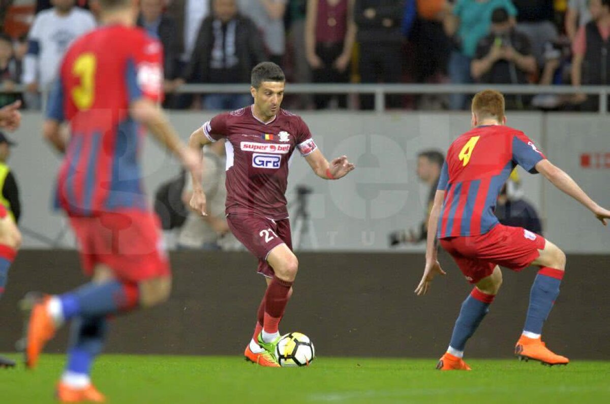 GALERIE FOTO Academia Rapid trece lejer de CSA Steaua, după un derby ca-n '90, cu show în tribune, huligani și 4 goluri » Asistență impresionantă pe Arena Națională: cifra oficială