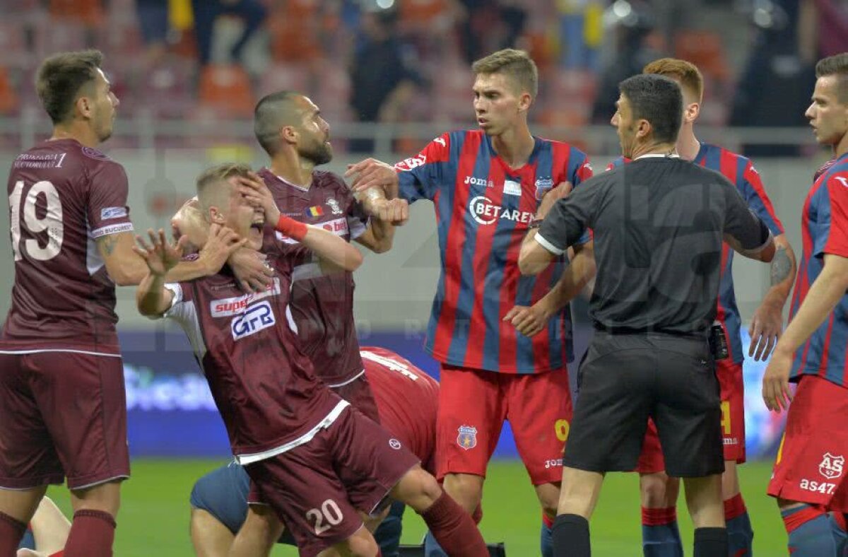 GALERIE FOTO Academia Rapid trece lejer de CSA Steaua, după un derby ca-n '90, cu show în tribune, huligani și 4 goluri » Asistență impresionantă pe Arena Națională: cifra oficială