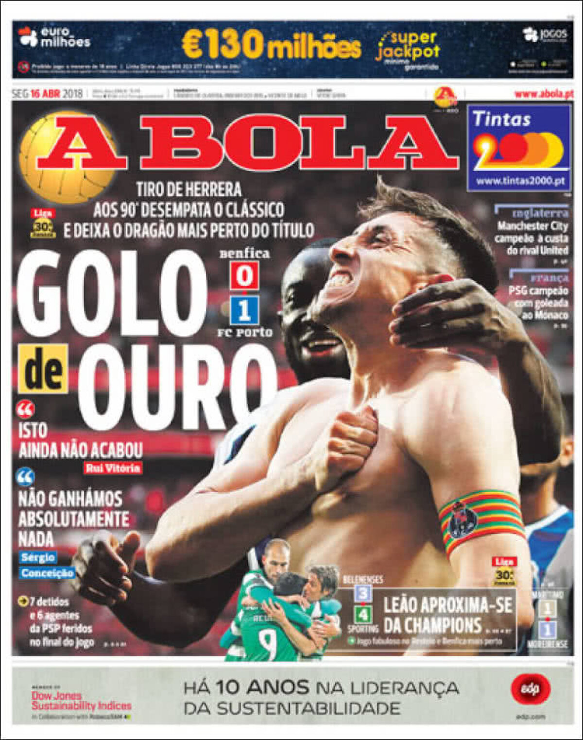 Ce scriu azi ziarele de sport din lume (16 aprilie 2018)