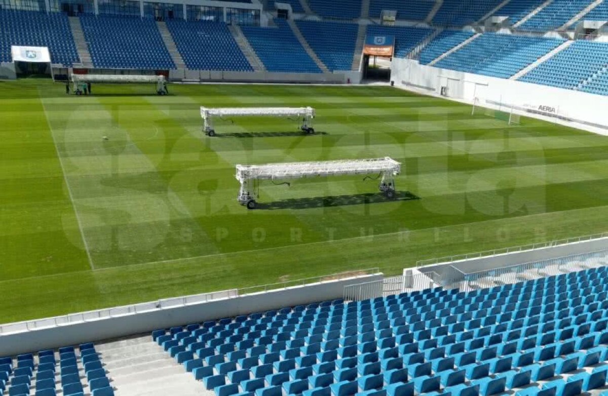 EXCLUSIV FOTO Cum arată gazonul de pe "Ion Oblemenco" înainte de U Craiova - FC Botoșani