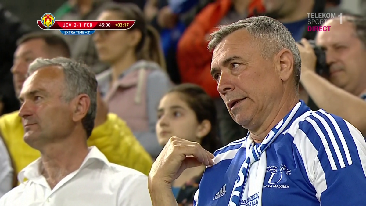 FOTO Momente tensionate! Cum a fost surprins socrul lui Alex Băluță la penalty-ul Craiovei 