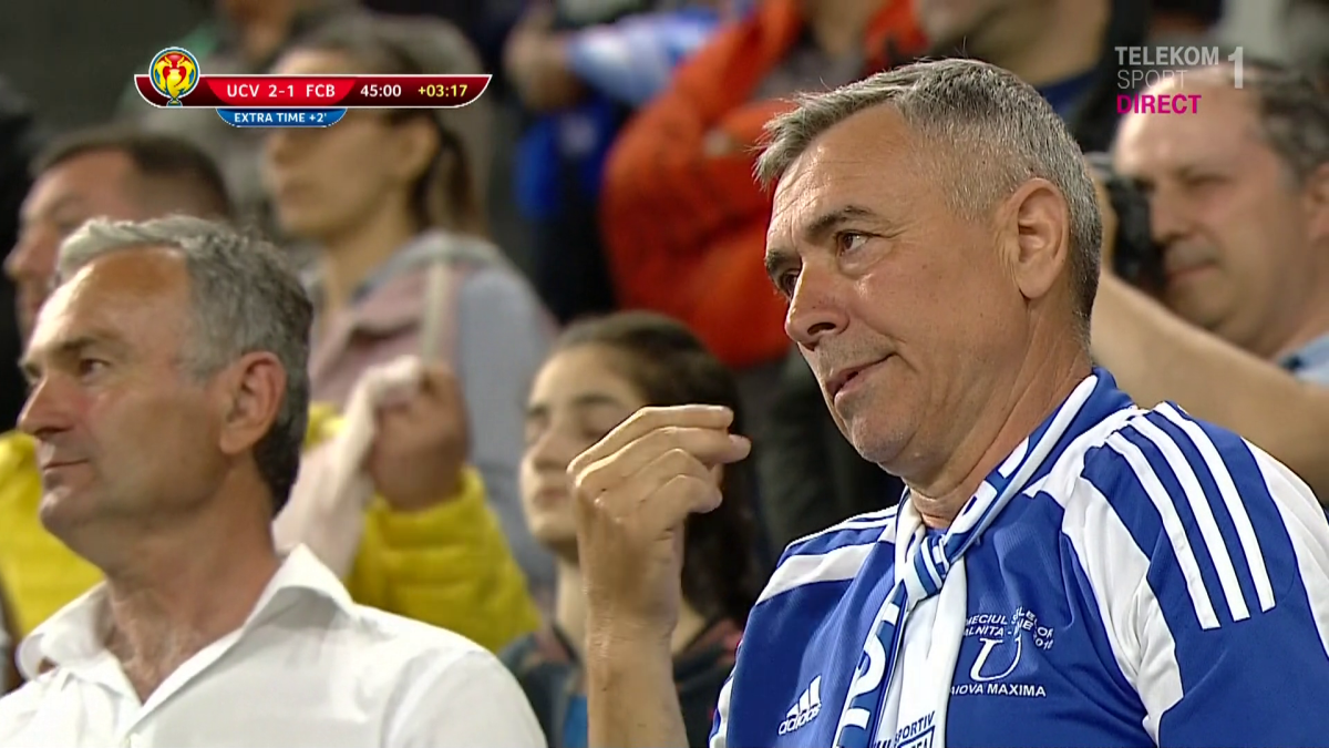 FOTO Momente tensionate! Cum a fost surprins socrul lui Alex Băluță la penalty-ul Craiovei 