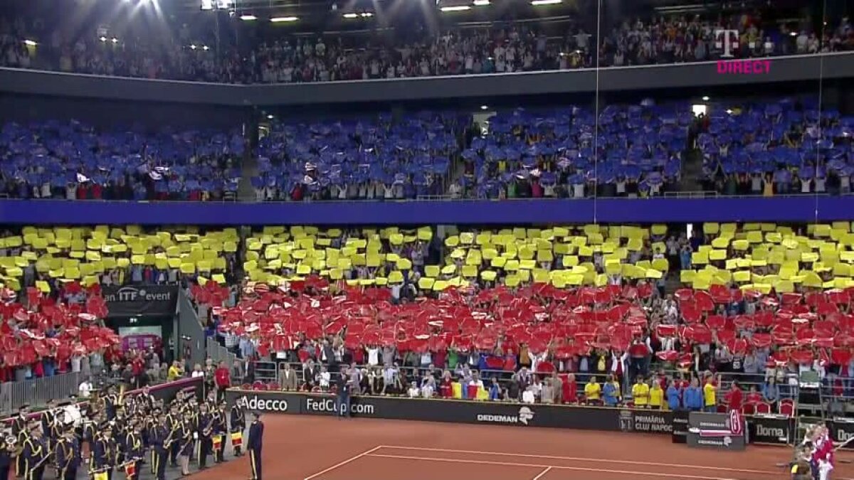 VIDEO+FOTO Coregrafie UNICĂ în istoria tenisului » Imagini fabuloase de la Sala Polivalentă din Cluj