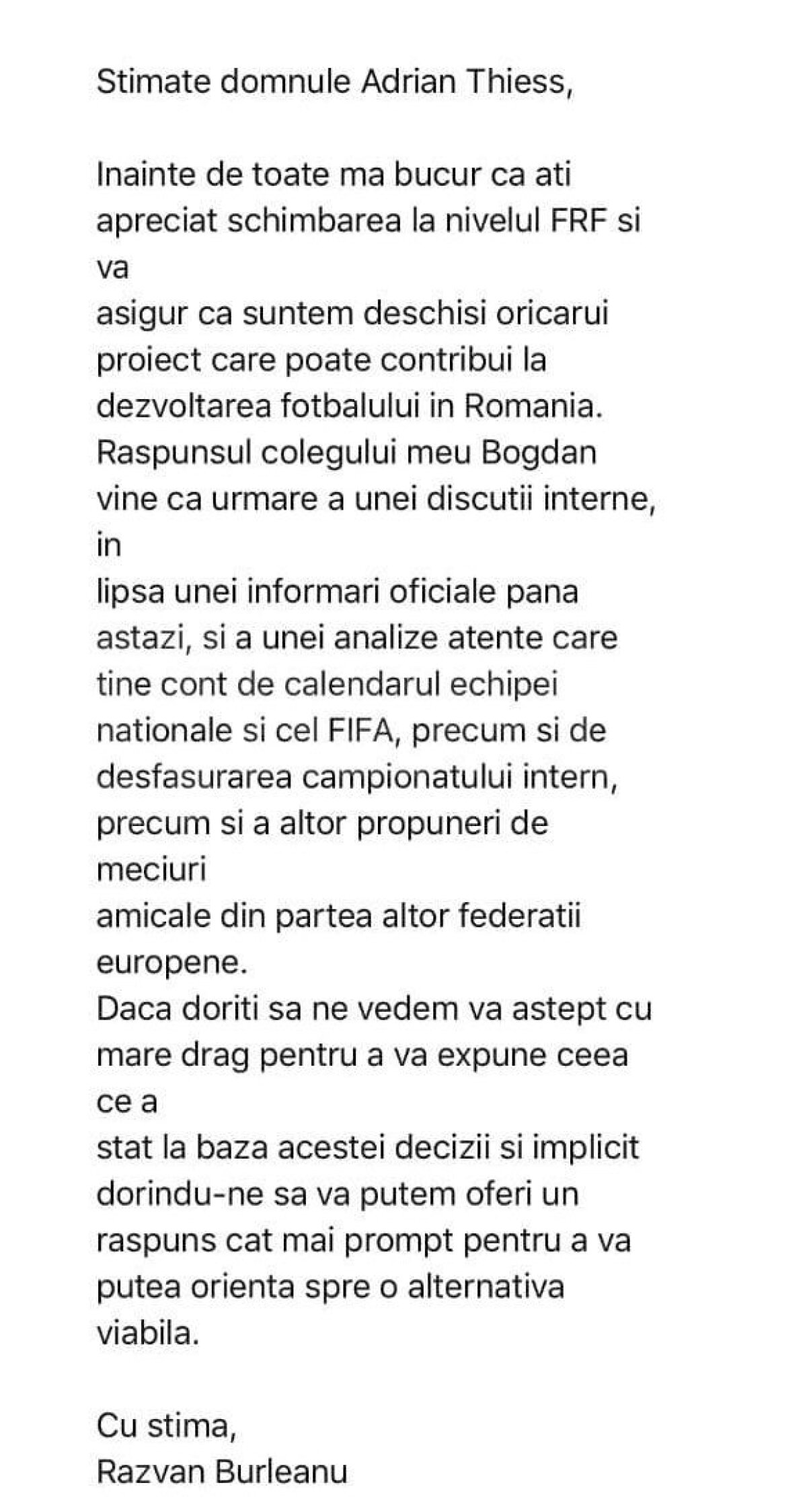 FOTO EXCLUSIV Răspunsul lui Thiess după acuzele lui Vochin: "Vorbesc despre lucruri concrete, nu baliverne" + Dovada că declarațiile consilierului FRF n-au fost adevărate