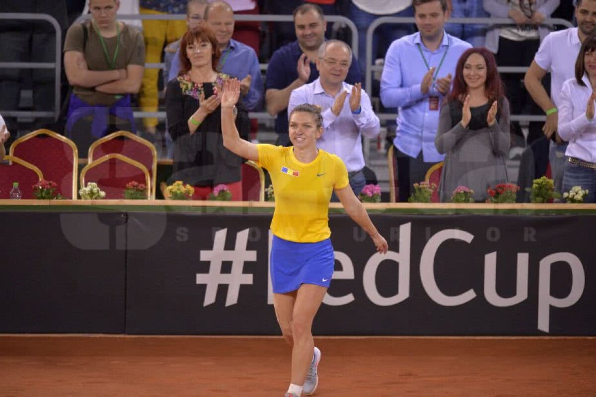 GALERIE FOTO Simona Halep țintește sus după calificarea în Grupa Mondială: "Trebuie să visăm la trofeul Fed Cup! Asta este dorința mea cea mai mare"