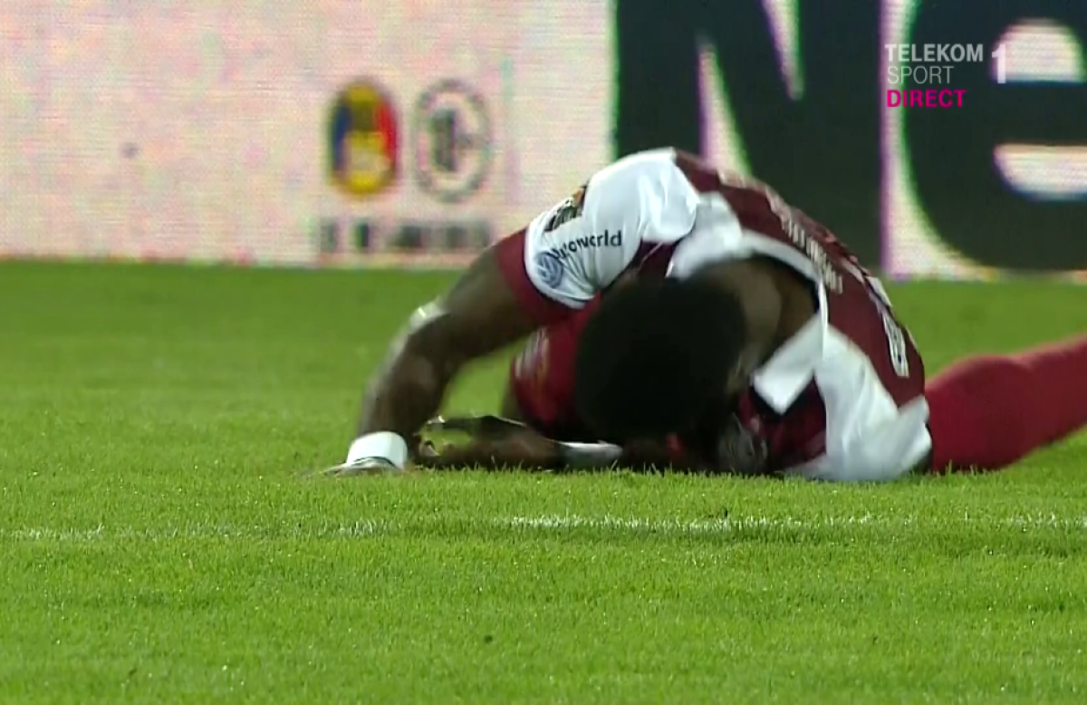 VIDEO FOTO Coincidență incredibilă în Liga 1 » Doi jucători s-au rupt la aceeași fază, fără să se atingă! Probleme mari pentru Dan Petrescu