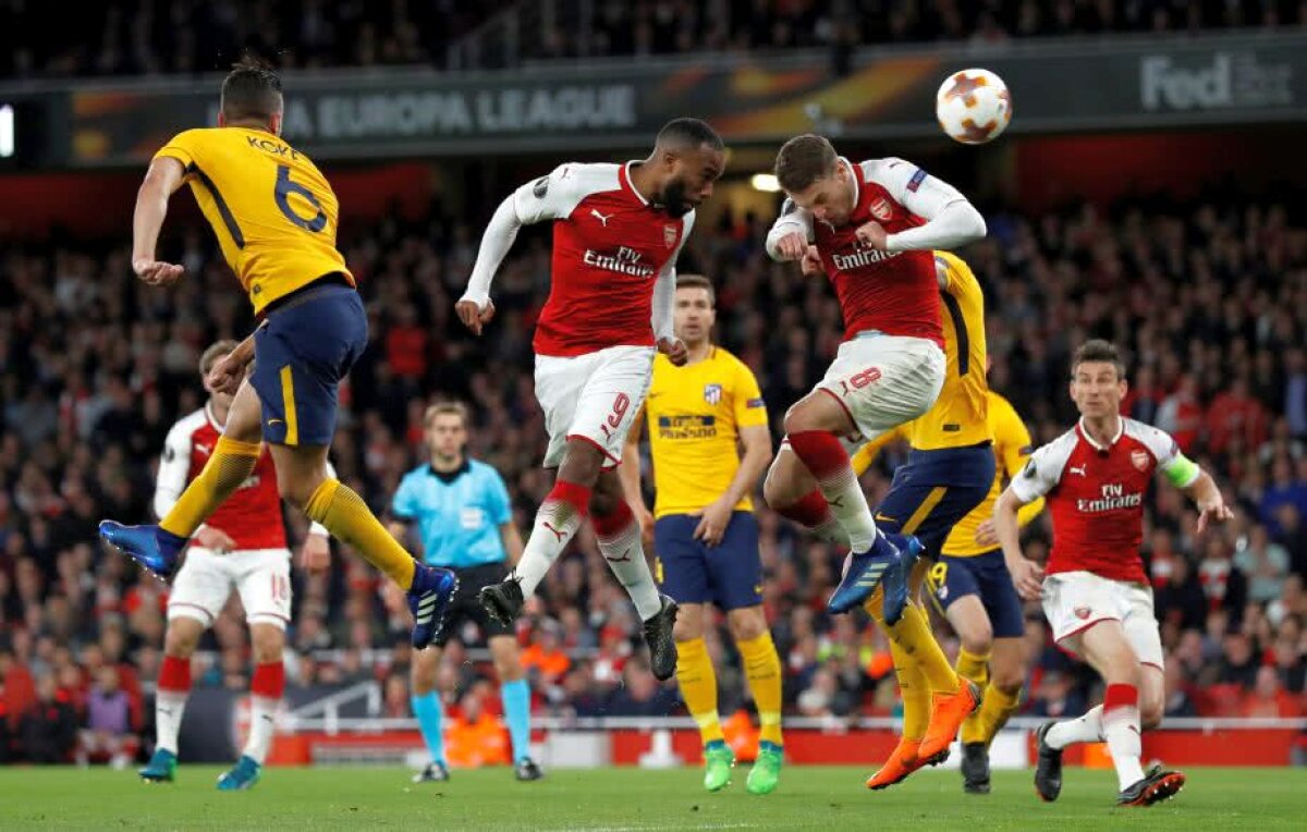 VIDEO+FOTO Atletico dă lovitura pe terenul lui Arsenal, deși a jucat aproape tot meciul în 10 oameni! OM, pas uriaș spre finala de la Lyon