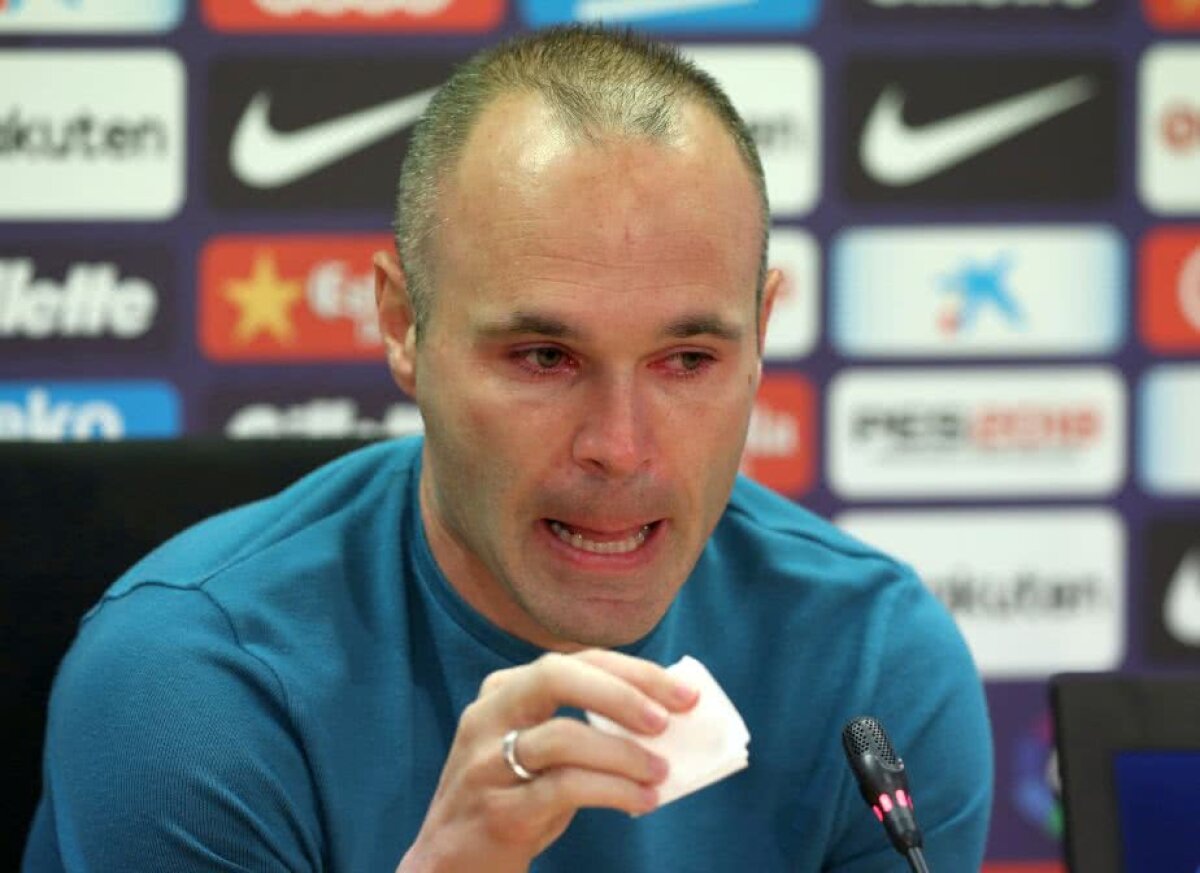 VIDEO+FOTO Despărțire în lacrimi pentru Iniesta! A plâns la ultima sa conferință în calitate de jucător al Barcelonei