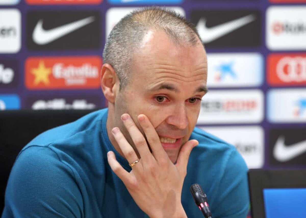 VIDEO+FOTO Despărțire în lacrimi pentru Iniesta! A plâns la ultima sa conferință în calitate de jucător al Barcelonei