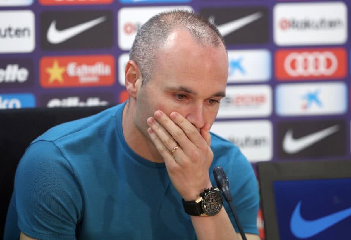 VIDEO+FOTO Despărțire în lacrimi pentru Iniesta! A plâns la ultima sa conferință în calitate de jucător al Barcelonei