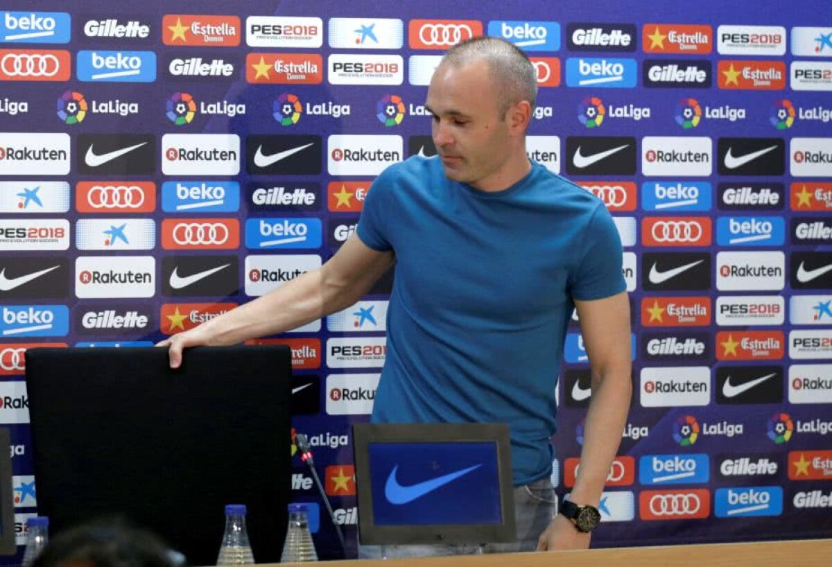 VIDEO+FOTO Despărțire în lacrimi pentru Iniesta! A plâns la ultima sa conferință în calitate de jucător al Barcelonei