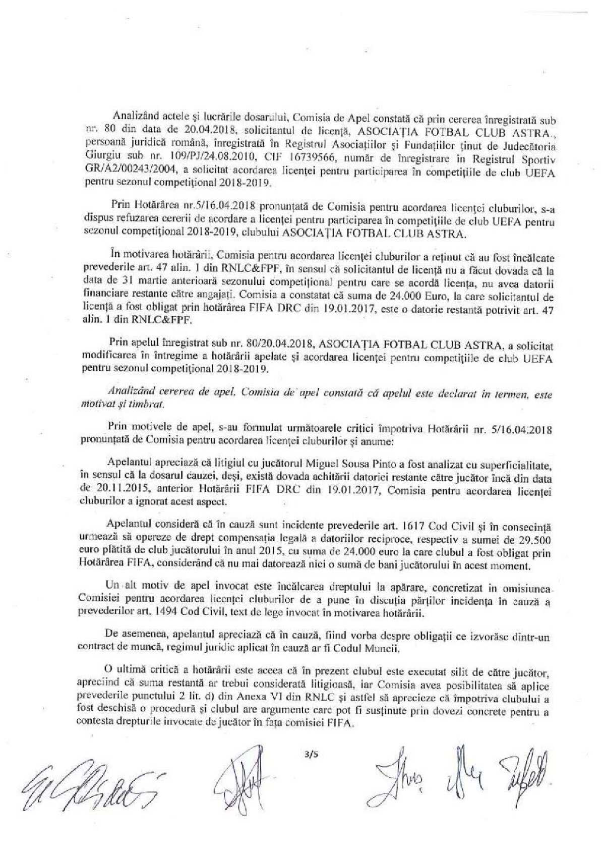 EXCLUSIV Astra Giurgiu merge la TAS! Avem documentele care arată că fosta campioană a achitat datoria restantă pentru care nu a primit licența!