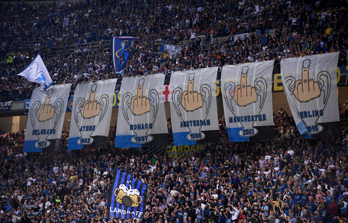 GALERIE FOTO Scenografii USTURĂTOARE în Inter Milano - Juventus » Două ironii dureroase ale fanilor "nerazzurri"