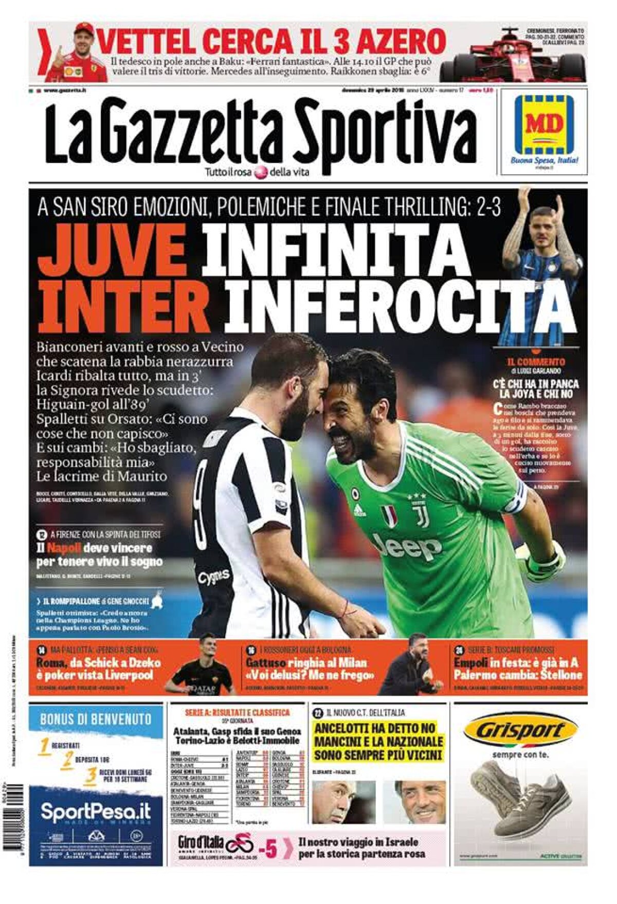 Ce scriu azi ziarele de sport din lume (29 aprilie 2018)