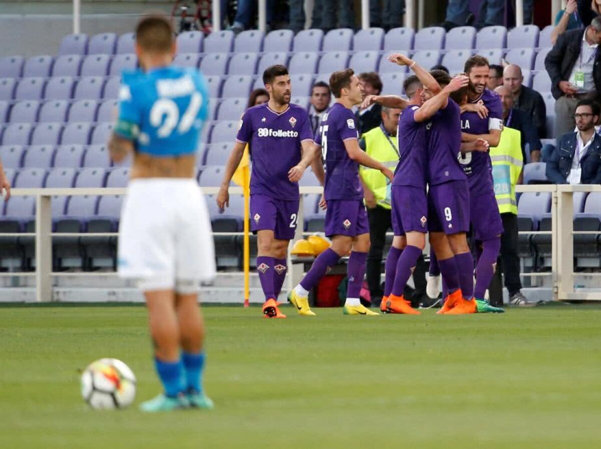 VIDEO+FOTO Adio titlu pentru Napoli! Formația lui Chiricheș a pierdut la Fiorentina, scor 0-3