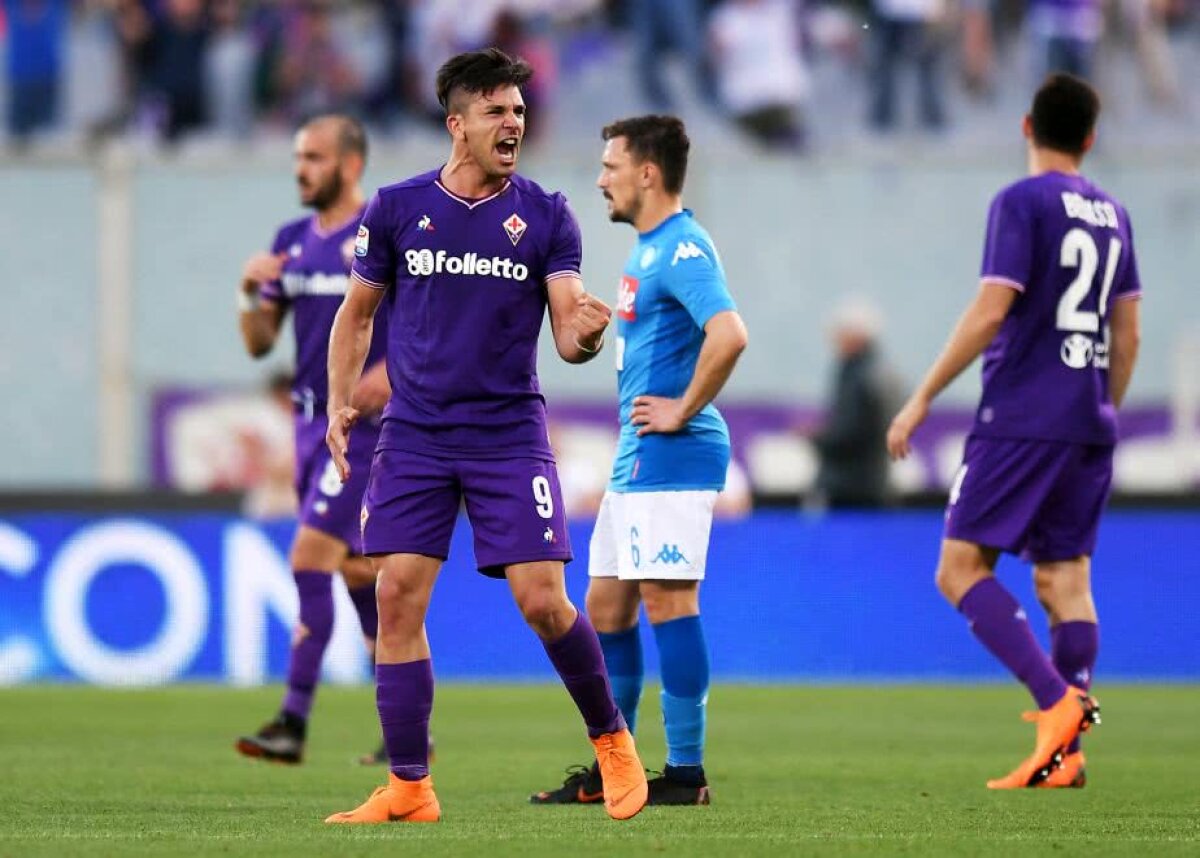 VIDEO+FOTO Adio titlu pentru Napoli! Formația lui Chiricheș a pierdut la Fiorentina, scor 0-3