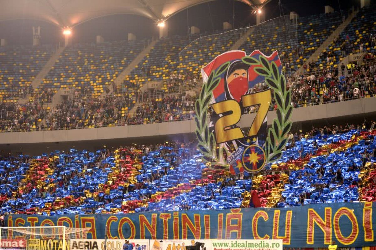 FOTO Scenografie 3D realizată de suporterii FCSB » O nouă trimitere către "Steaua"