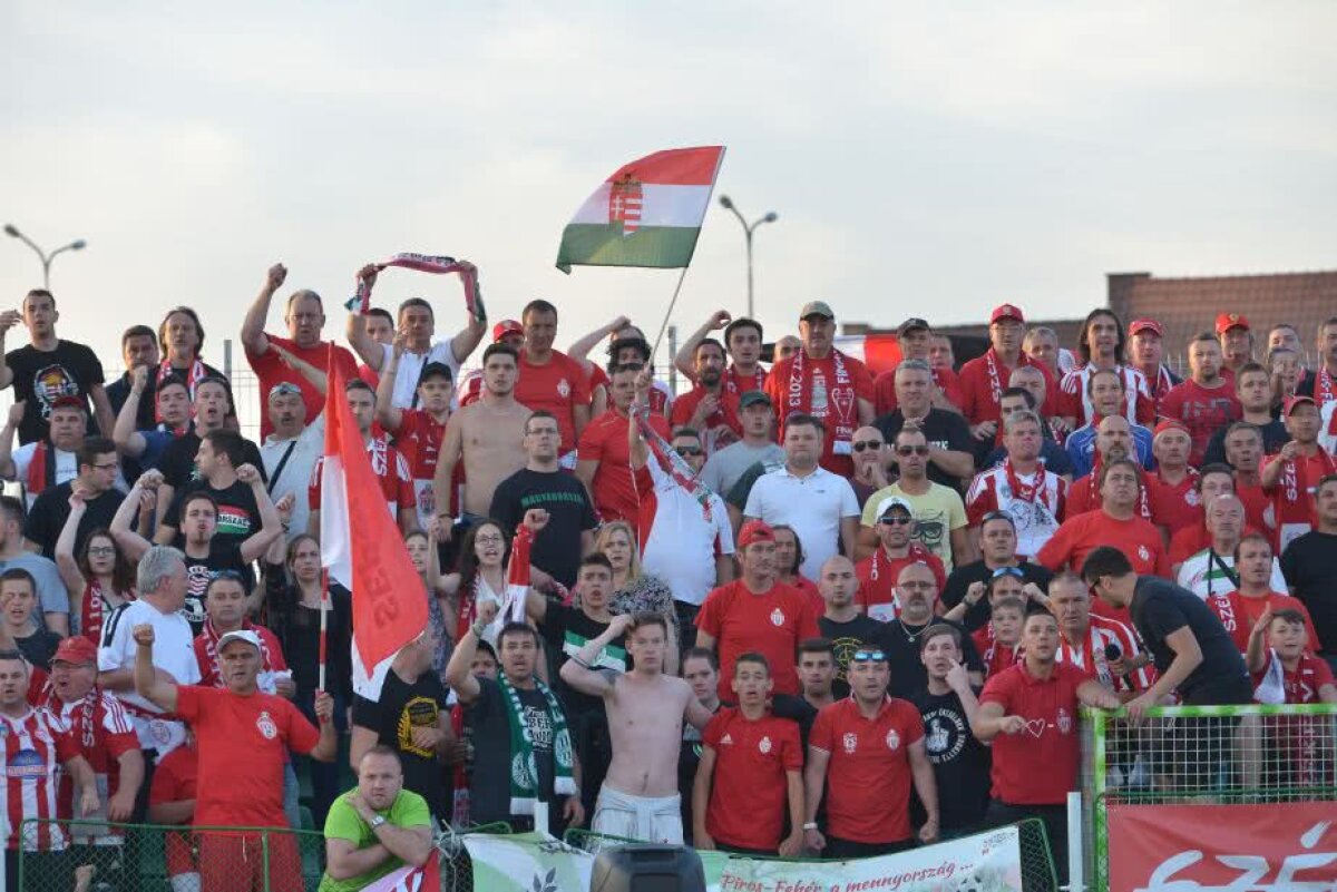 FOTO Incidente la Sf. Gheorghe! Fanii dinamoviști au furat steagul Ungariei » Dănciulescu, victima forțelor de ordine: "Am primit 5 jeturi de gaze lacrimogene și șuturi în fund"