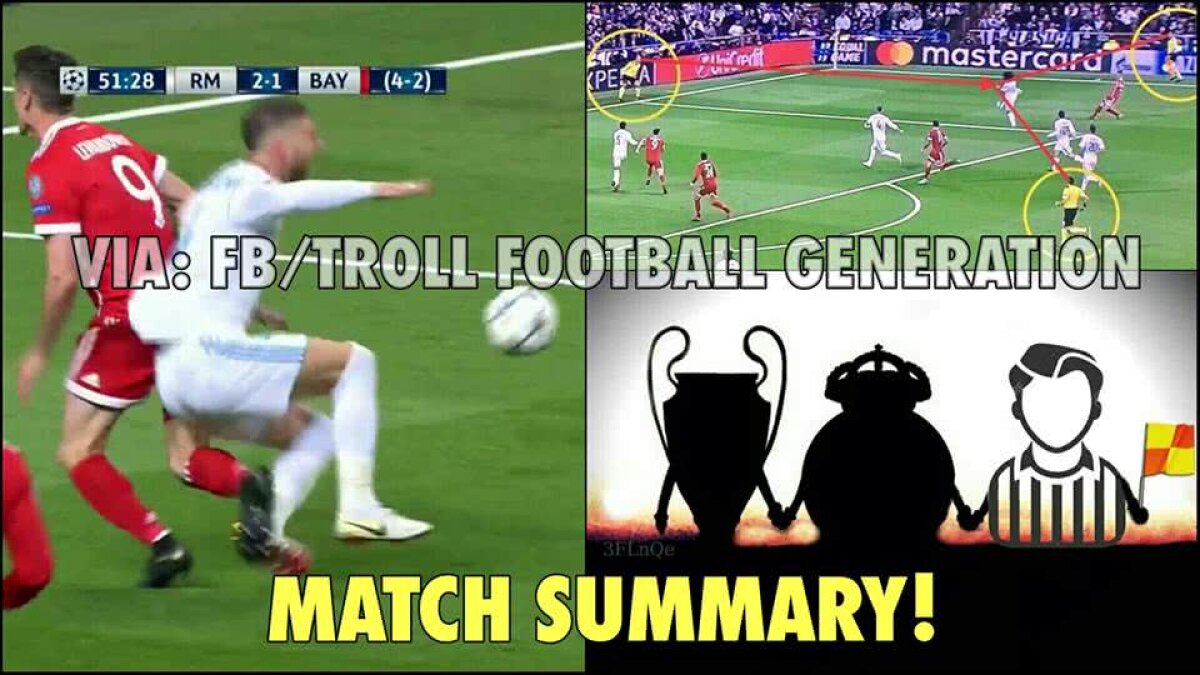 REAL MADRID - BAYERN // GALERIE FOTO Real Madrid și Cakir luați la țintă pe internet după meciul cu Bayern! Glumele curg după prestația dezastruoasă a turcului 