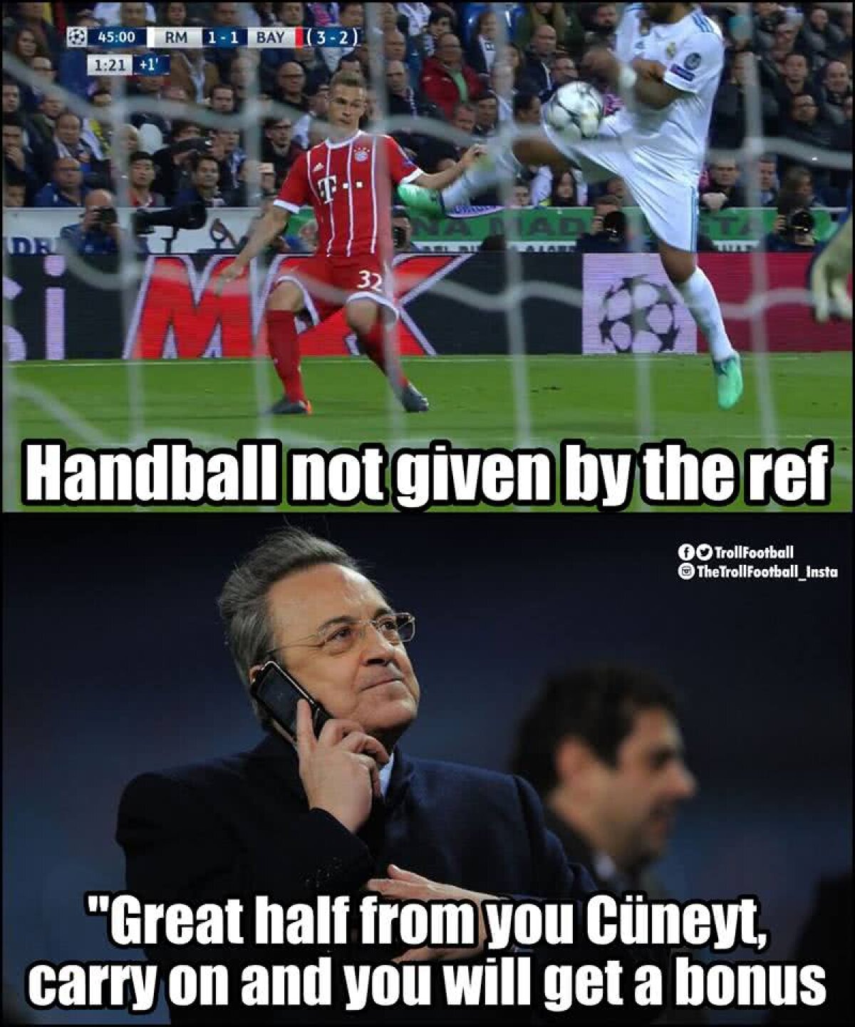 REAL MADRID - BAYERN // GALERIE FOTO Real Madrid și Cakir luați la țintă pe internet după meciul cu Bayern! Glumele curg după prestația dezastruoasă a turcului 