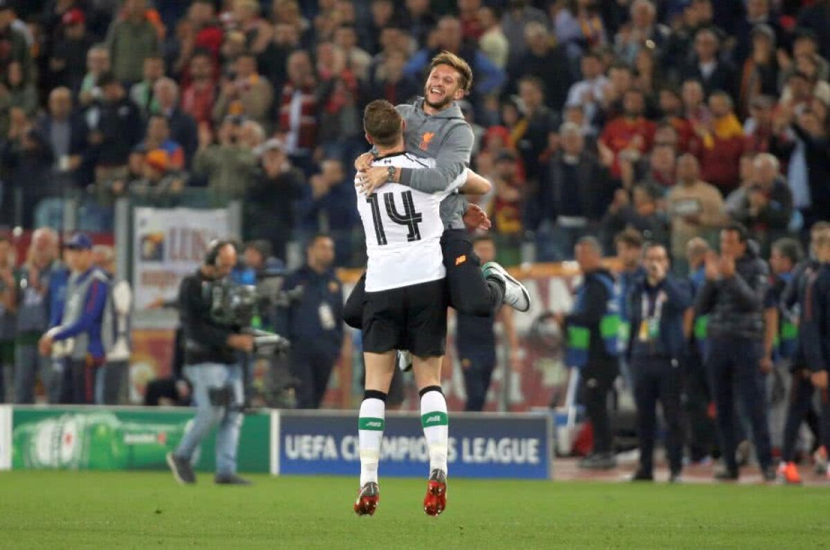 AS ROMA - LIVERPOOL 4-2 (6-7) // VIDEO+FOTO Imagini spectaculoase din vestiar și de pe stadion! Cum au sărbătorit "cormoranii" calificarea în finala Ligii