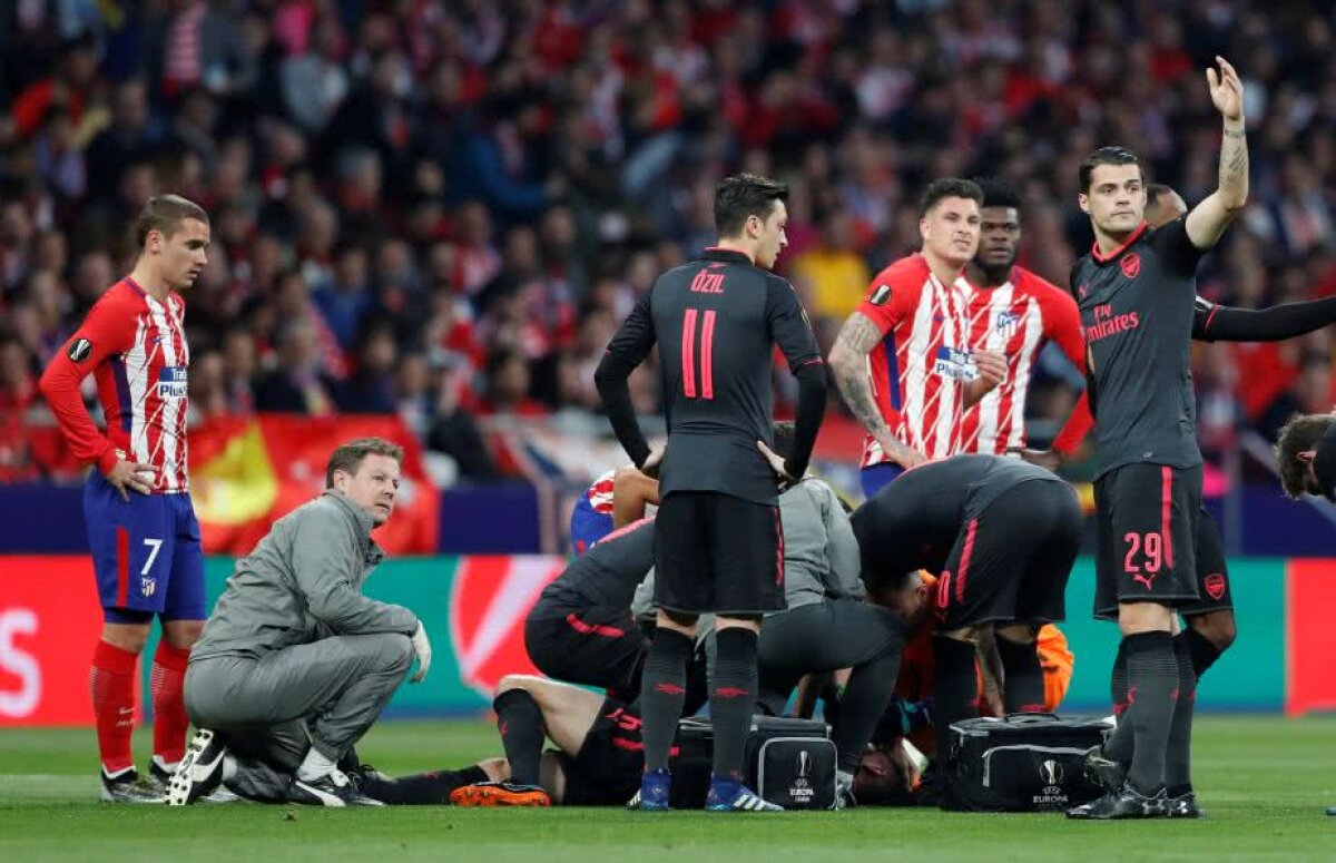 FOTO Urlete de durere și pumni în gazon! Accidentare gravă în Atletico Madrid - Arsenal, 1-0 » Poate însemna retragerea din echipa națională și ratarea Mondialului