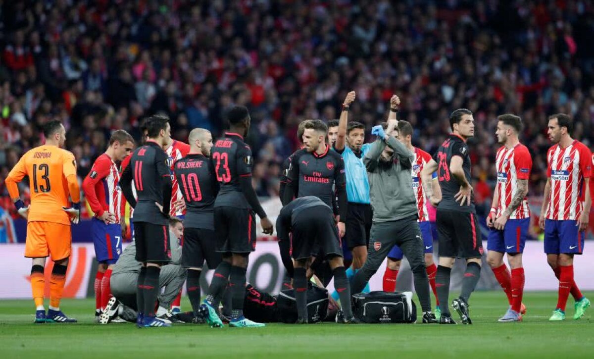 FOTO Urlete de durere și pumni în gazon! Accidentare gravă în Atletico Madrid - Arsenal, 1-0 » Poate însemna retragerea din echipa națională și ratarea Mondialului