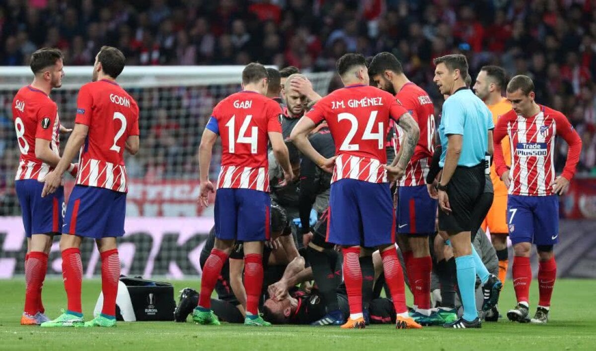 FOTO Urlete de durere și pumni în gazon! Accidentare gravă în Atletico Madrid - Arsenal, 1-0 » Poate însemna retragerea din echipa națională și ratarea Mondialului