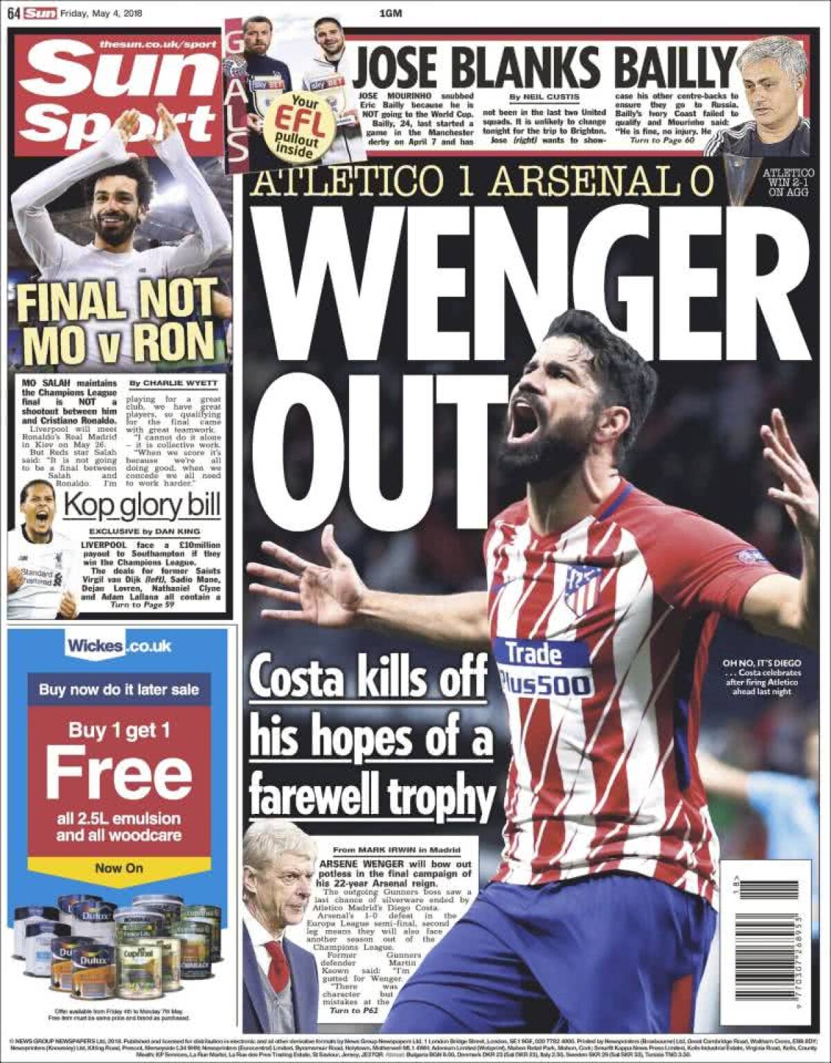 Ce scriu azi ziarele de sport din lume (4 mai 2018)