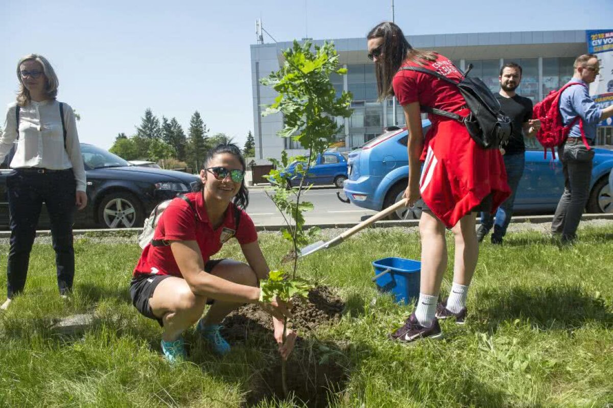 GALERIE FOTO Cele mai bune voleibaliste din lume au plantat copaci în Parcul Tineretului din Capitală: "De acum știu că la București am plantat un copac. O să spun tuturor"