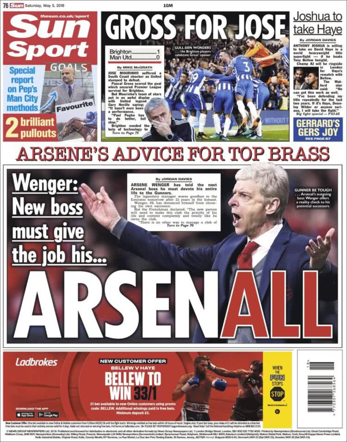 Ce scriu azi ziarele de sport din lume (5 mai 2018)