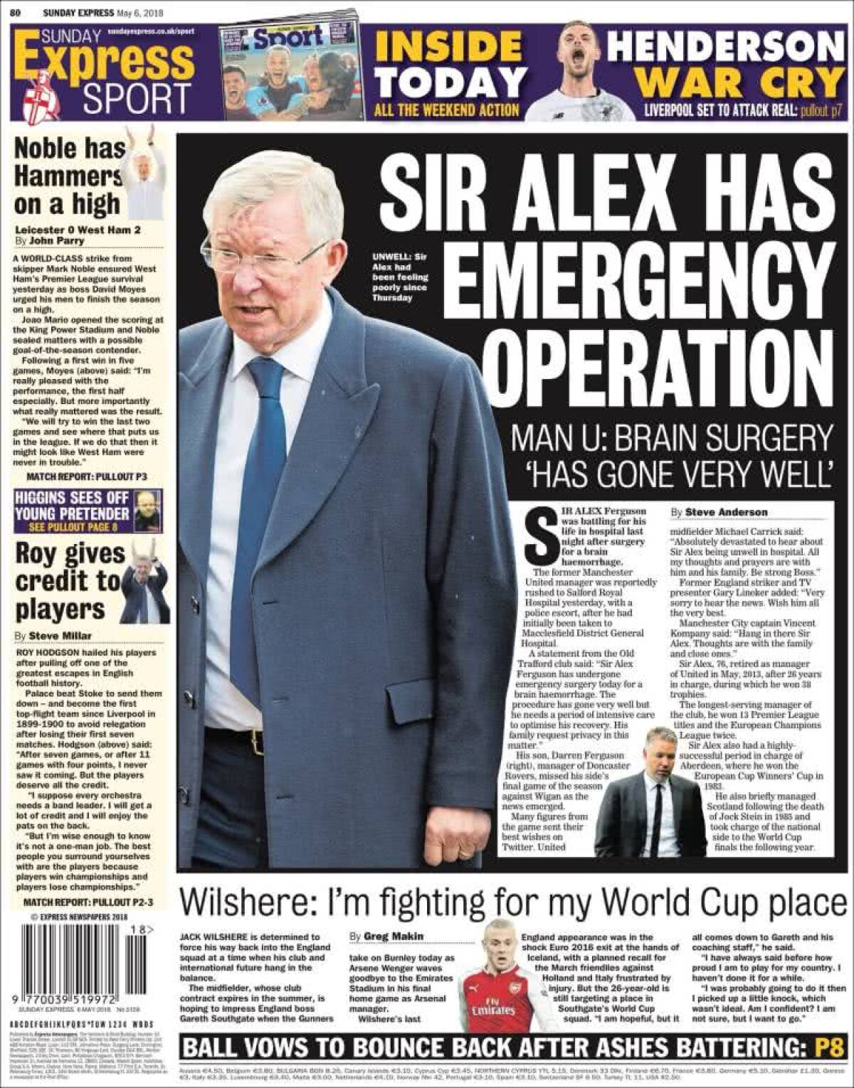 Ce scriu azi ziarele de sport din lume (6 mai 2018)