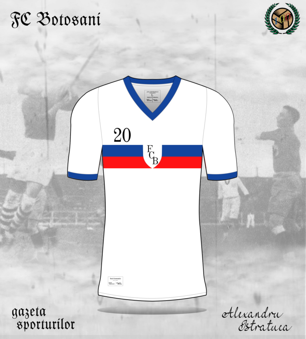 FOTO Provocare GSP: tânărul din Vaslui care creionează echipamente a desenat tricourile celor mai importante nume din fotbalul românesc! România 100 e tema principală