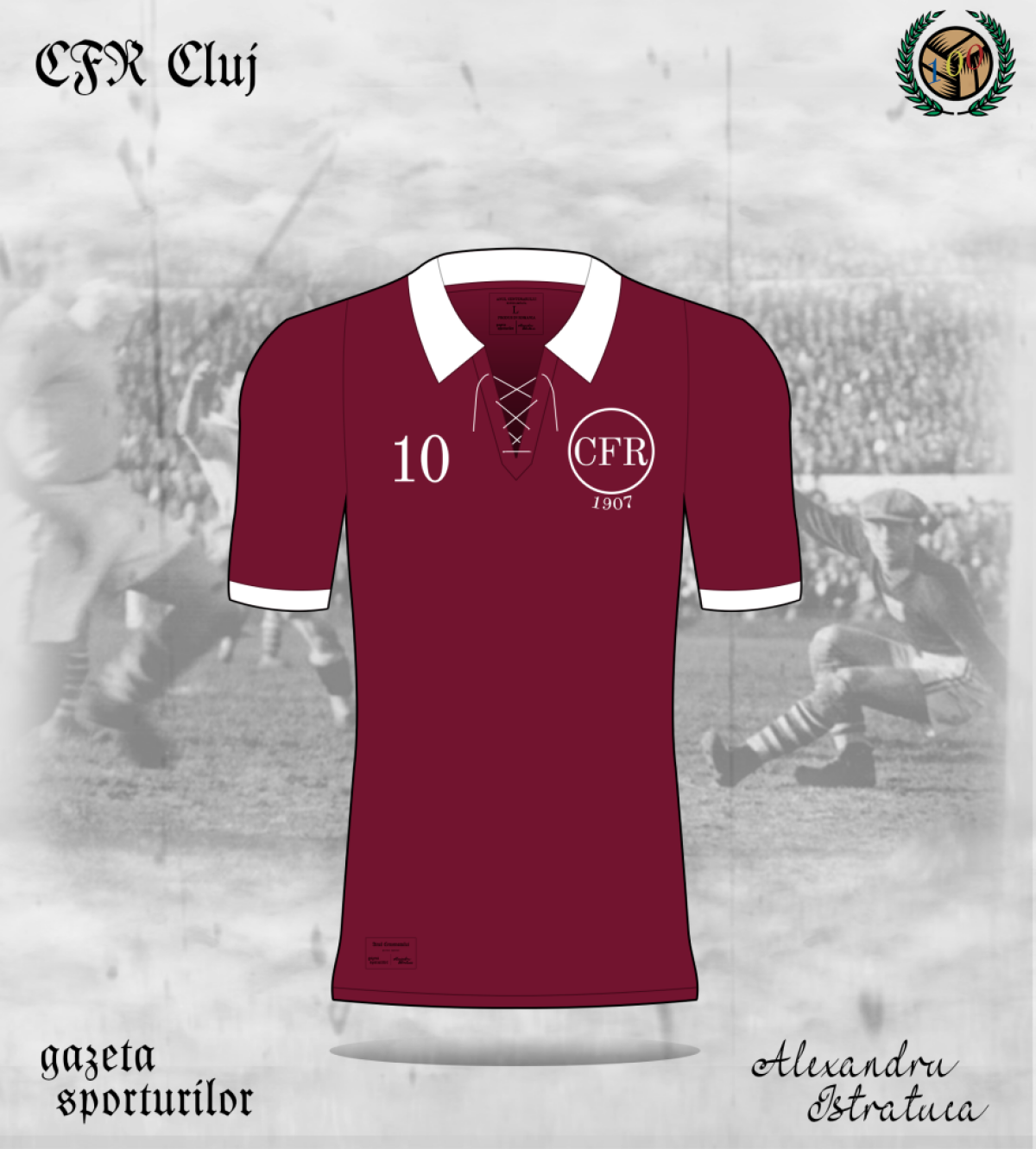 FOTO Provocare GSP: tânărul din Vaslui care creionează echipamente a desenat tricourile celor mai importante nume din fotbalul românesc! România 100 e tema principală