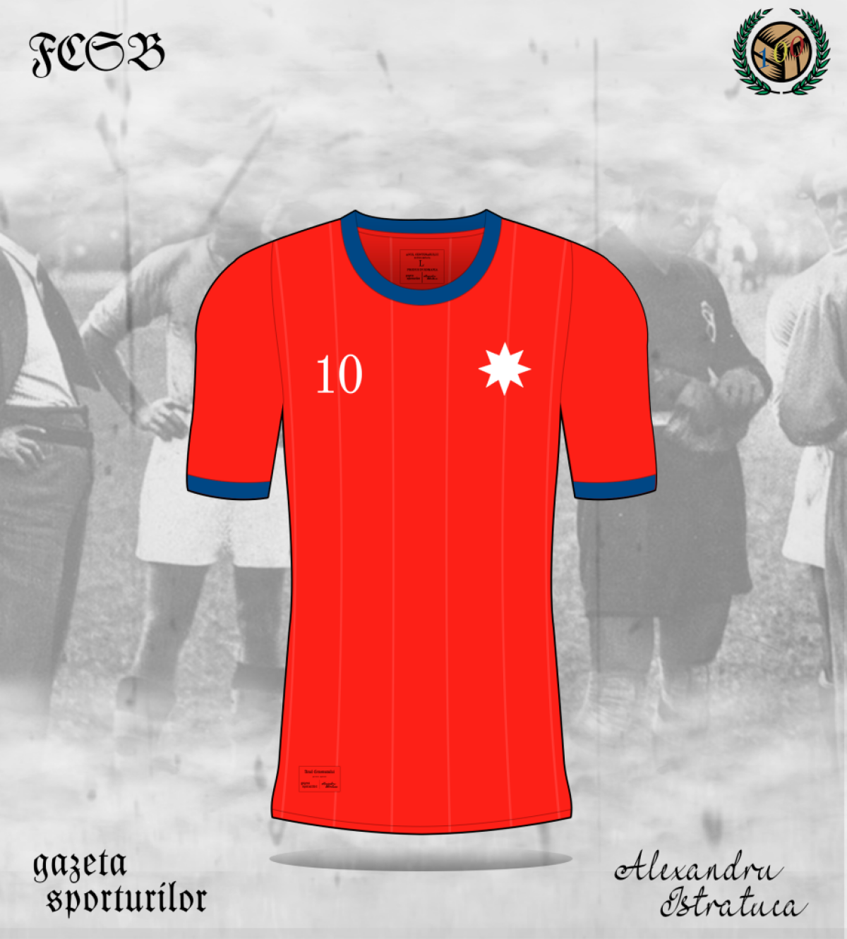 FOTO Provocare GSP: tânărul din Vaslui care creionează echipamente a desenat tricourile celor mai importante nume din fotbalul românesc! România 100 e tema principală