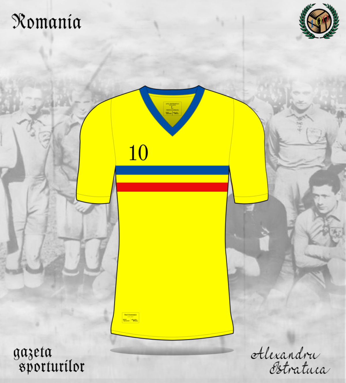 FOTO Provocare GSP: tânărul din Vaslui care creionează echipamente a desenat tricourile celor mai importante nume din fotbalul românesc! România 100 e tema principală