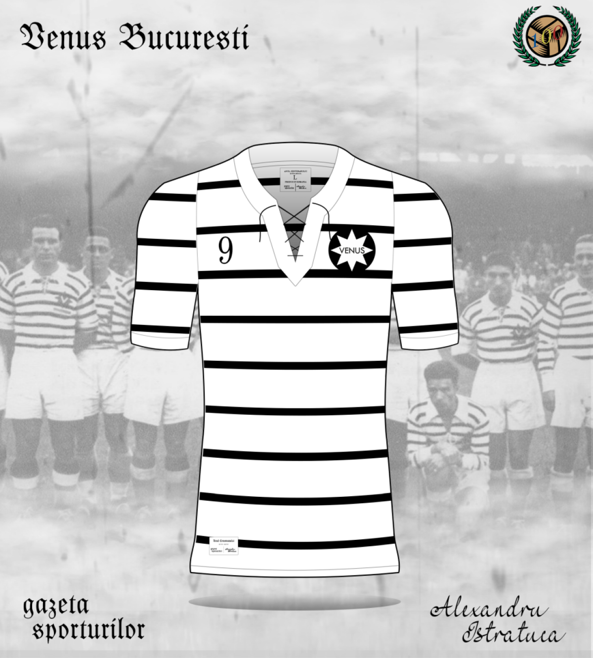 FOTO Provocare GSP: tânărul din Vaslui care creionează echipamente a desenat tricourile celor mai importante nume din fotbalul românesc! România 100 e tema principală