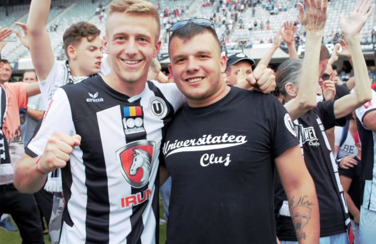 FOTO Spectacol la Cluj: Universitatea a promovat în Liga 2-a » Fanii au invadat terenul și au deschis șampania