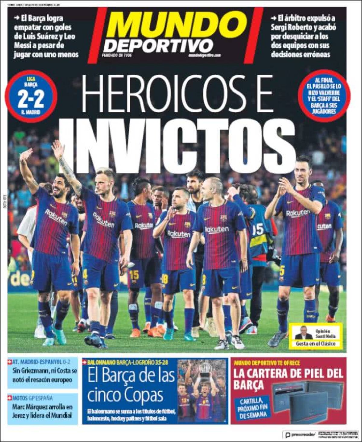 Ce scriu azi ziarele de sport din lume (7 mai 2018)