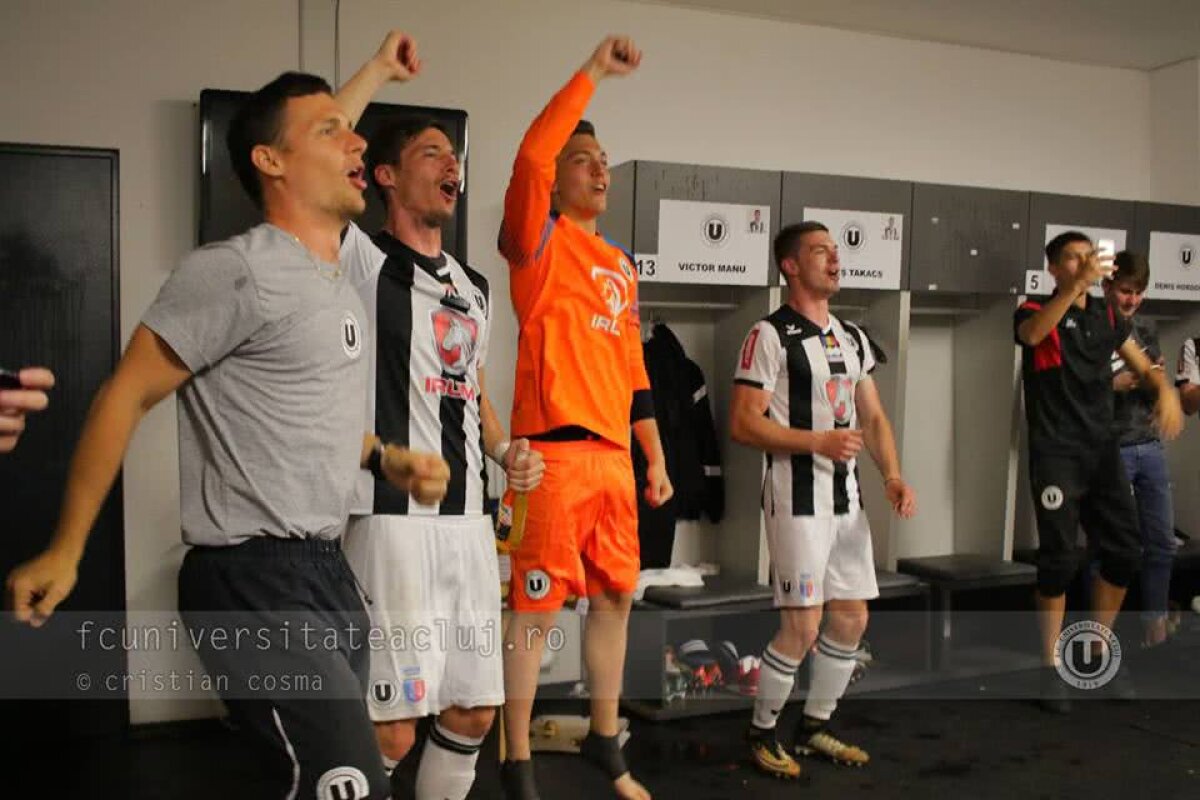 VIDEO+FOTO Sărbătoare nebună după promovarea lui U Cluj + Ardelenii au făcut primele transferuri pentru Liga 2