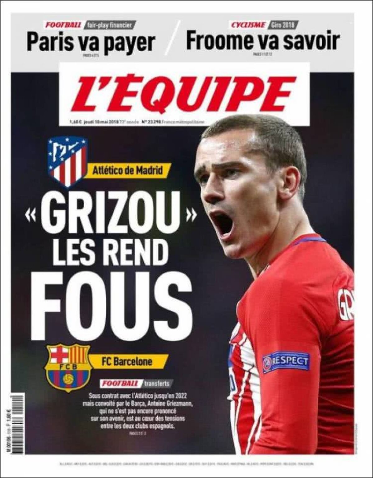 Ce scriu azi ziarele de sport din lume (10 mai 2018)