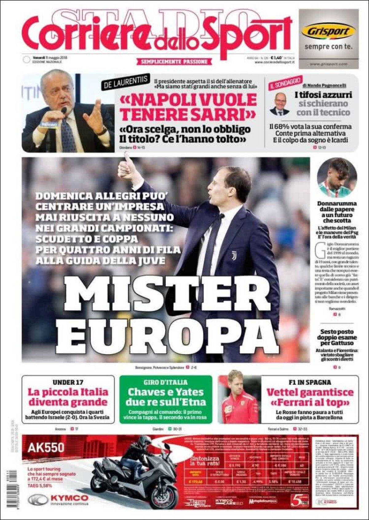 Ce scriu azi ziarele de sport din lume (11 mai 2018)