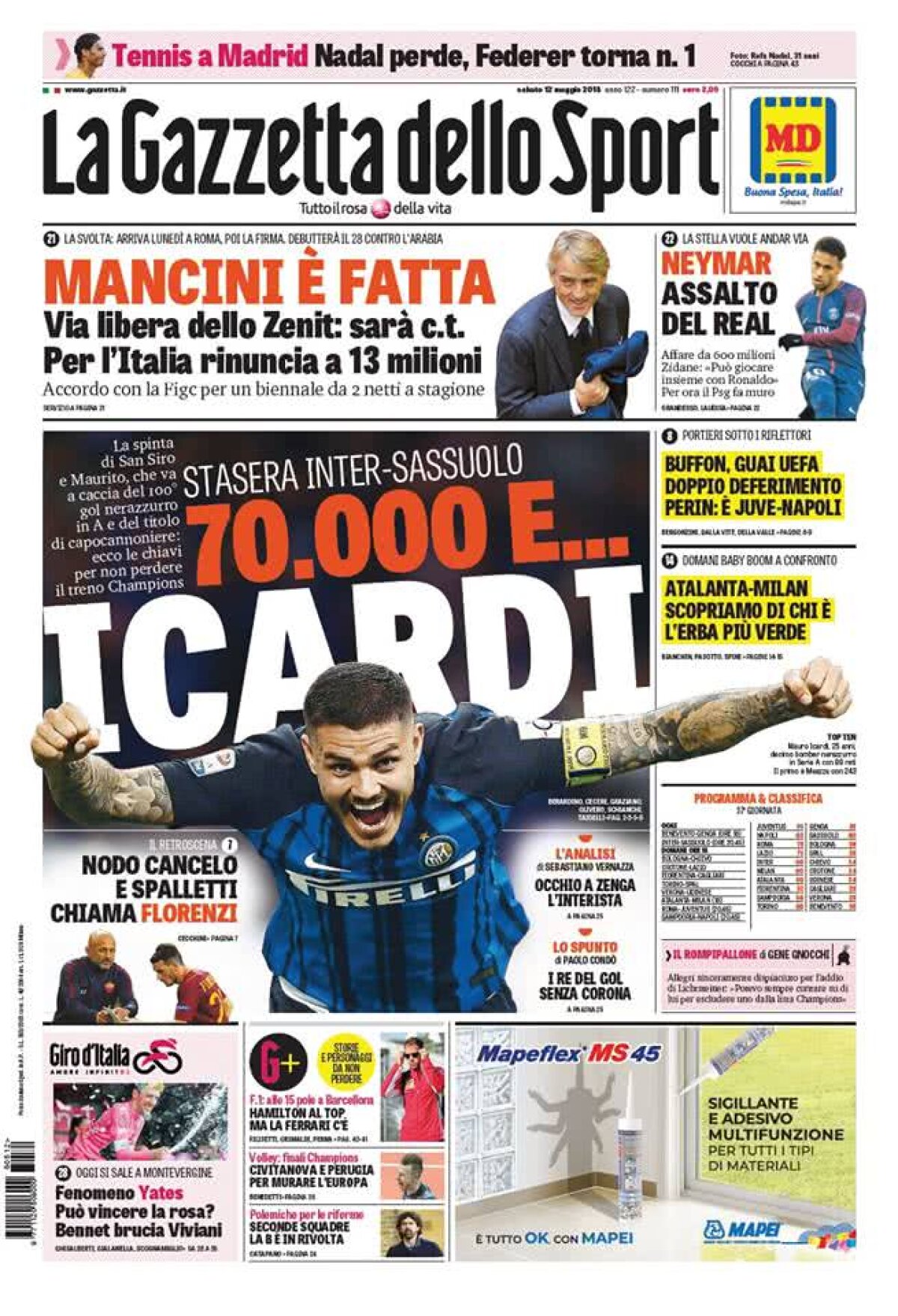 Ce scriu azi ziarele de sport din lume (12 mai 2018)