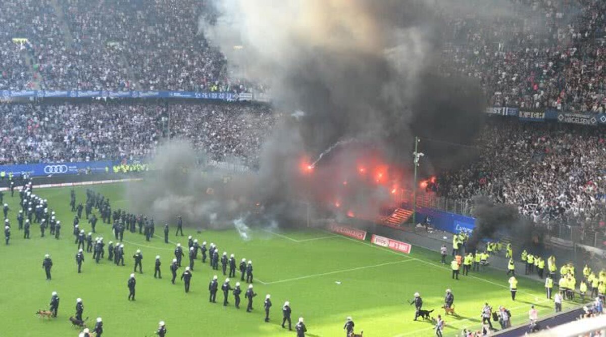 VIDEO+FOTO Imagini apocaliptice din Hamburg, după ce echipa a retrogradat pentru prima dată în istorie! Totul despre ultima etapă din Bundesliga