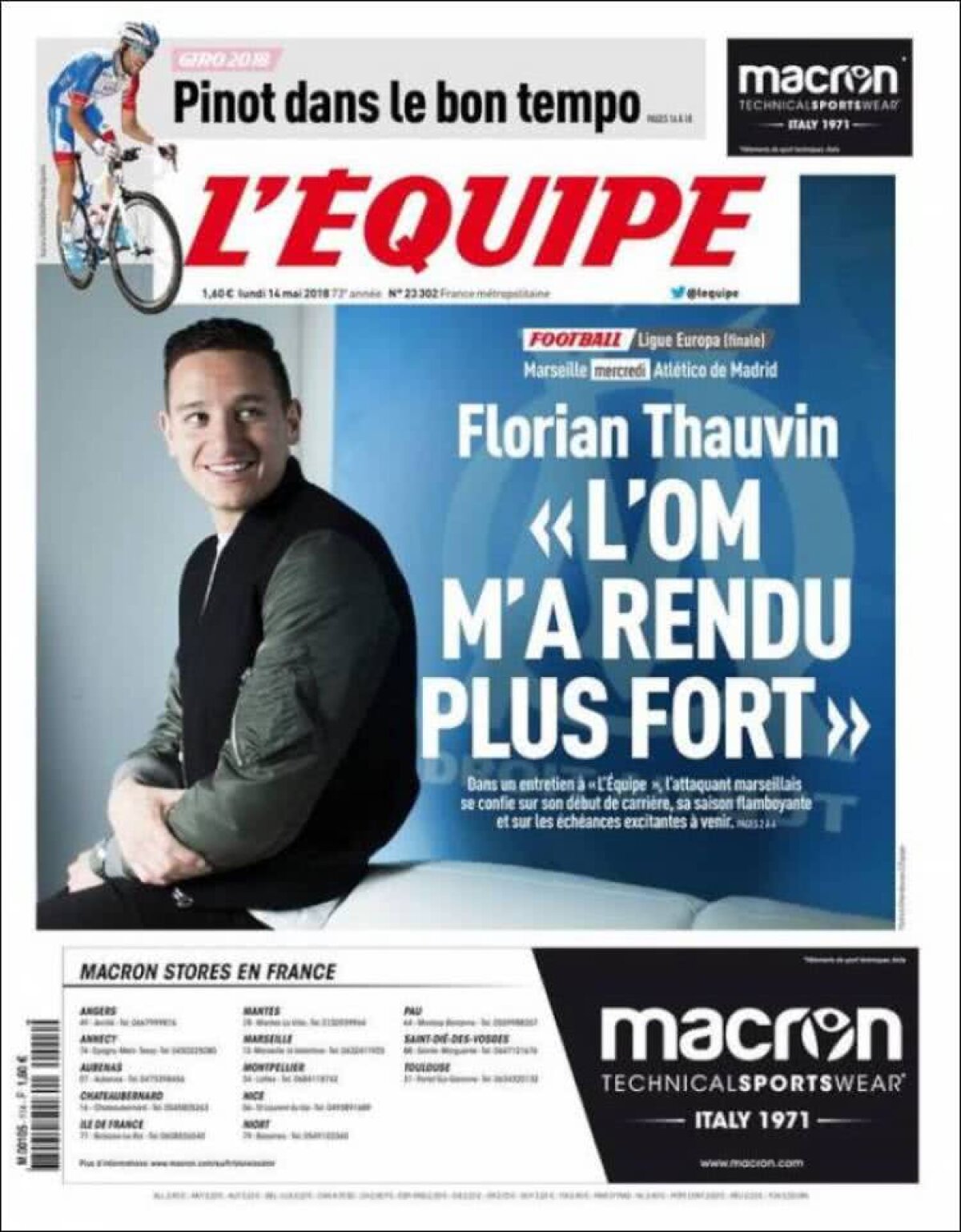 Ce scriu azi ziarele de sport din lume (14 mai 2018)