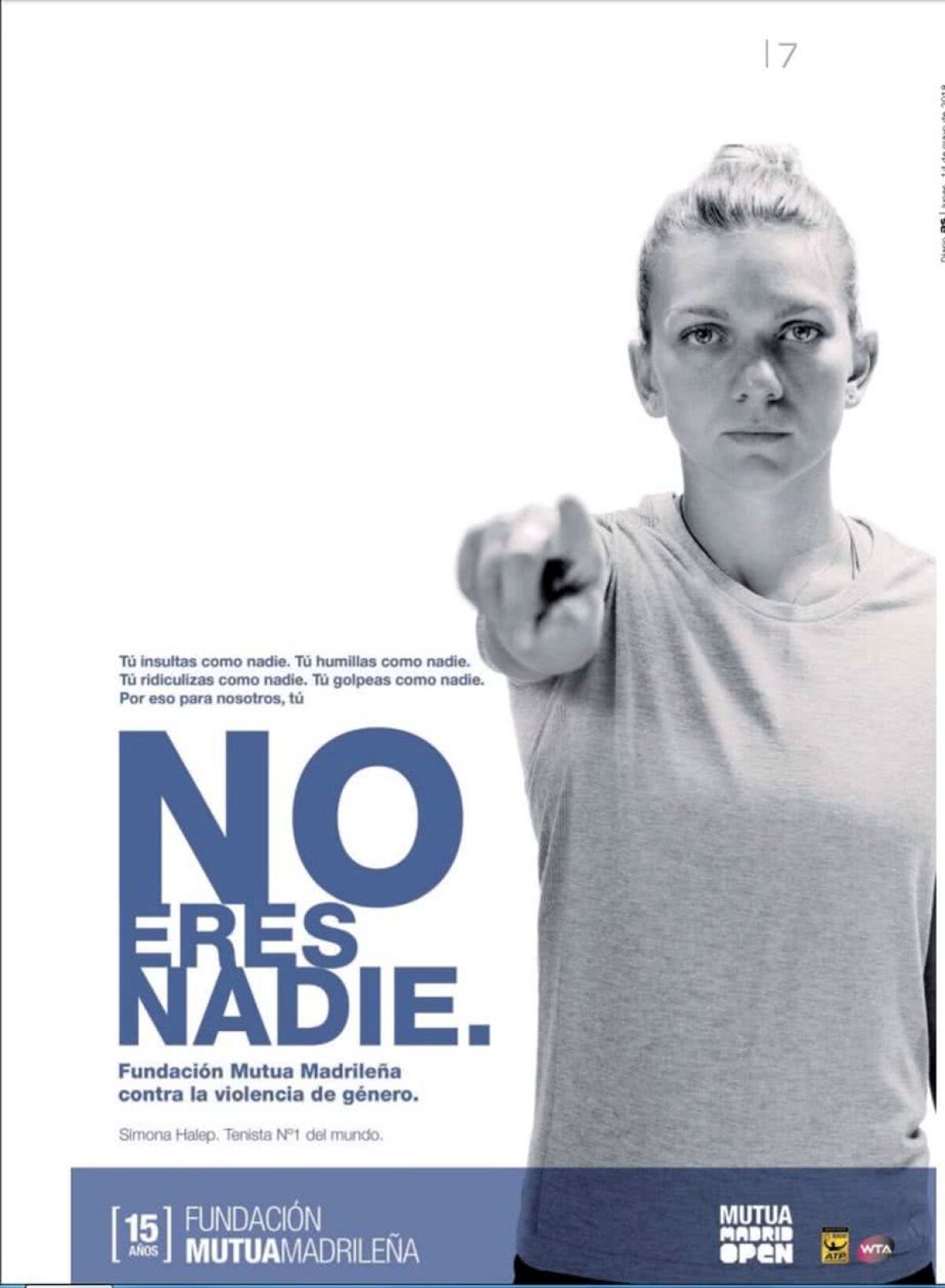FOTO Halep, pagină specială în cotidianul spaniol AS » Simona e imaginea unei campanii: "Tu nu reprezenți nimic pentru noi!"
