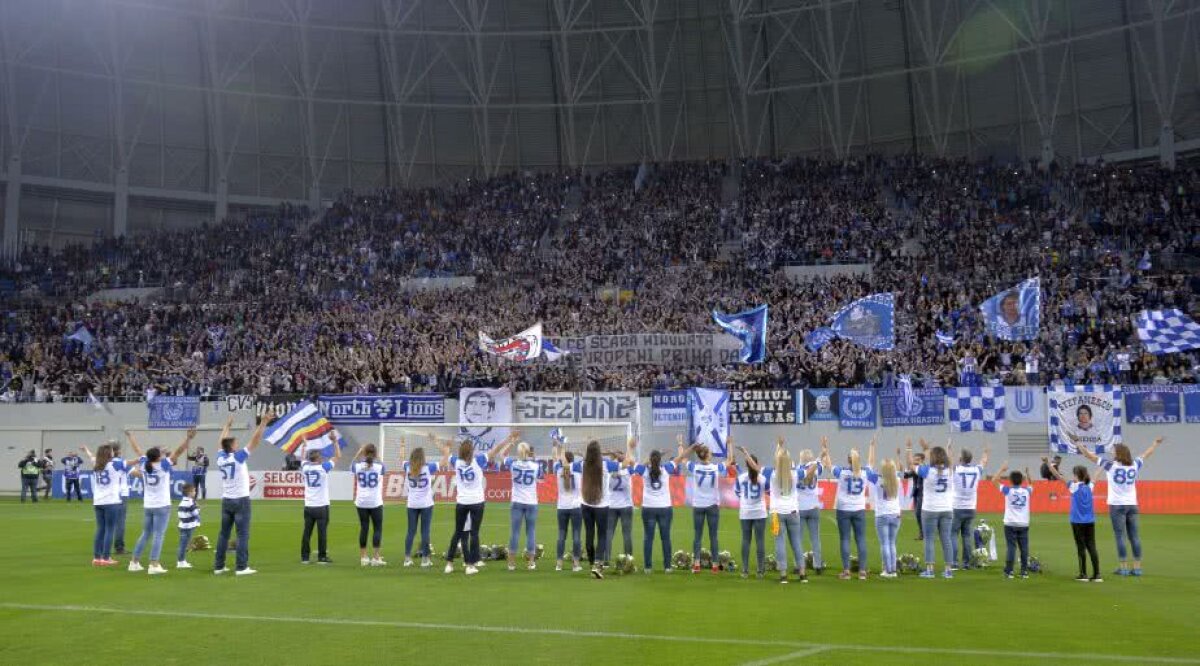 VIDEO+FOTO Atmosferă fantastică la Craiova! Un nou record stabilit pe stadionul "Ion Oblemenco" + Fetele de la SCM Craiova au cântat cu suporterii